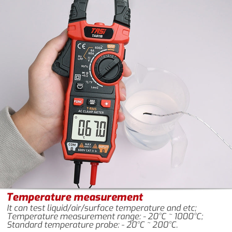 TASI TA811B Clamp Meter High Accuracy AC DC Voltage Ammeter - Digital Multimeter by TASI | Online Shopping UK | buy2fix