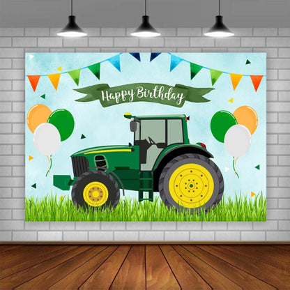 150x100cm Tractor Theme Birthday Backdrop Boy Farm Happy Birthday Background Party Decorations -  by buy2fix | Online Shopping UK | buy2fix