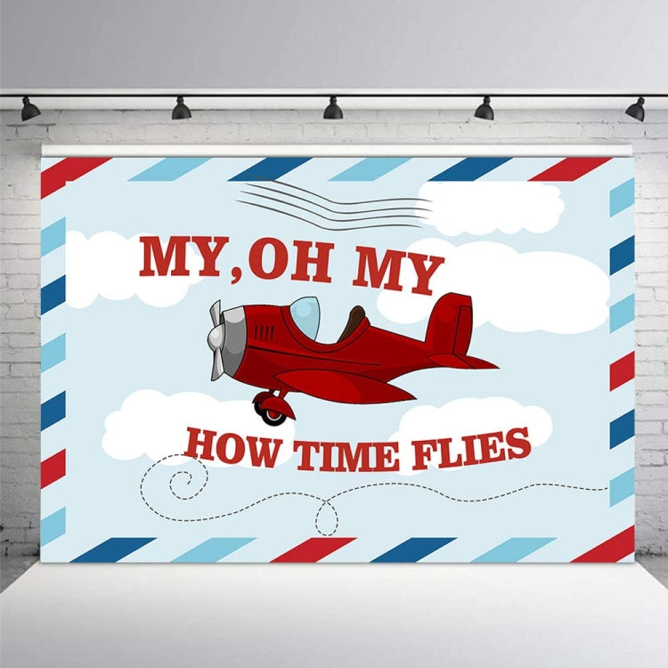 210x150cm Cartoon Small Aircraft Children Birthday Background Cloth -  by buy2fix | Online Shopping UK | buy2fix