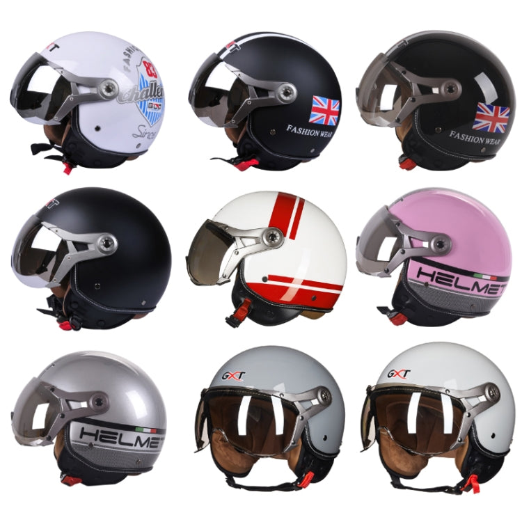 GXT Electric Vehicle Half Cover Helmet Four Seasons Retro Helmet, Size: M(Cold Gray) - Helmets by GXT | Online Shopping UK | buy2fix