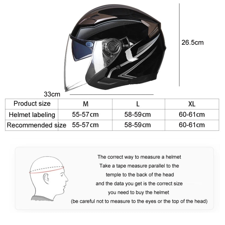 GXT 708 Electric Vehicle Dual Lens Helmet Four Seasons Safety Helmet, Size: M(Matt Black Gray) - Helmets by GXT | Online Shopping UK | buy2fix