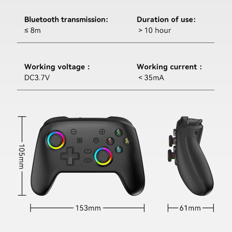 Wireless Bluetooth Somatosensory Vibration Gamepad for Nintendo Switch/Switch PRO, Color: Black - Gamepads by buy2fix | Online Shopping UK | buy2fix