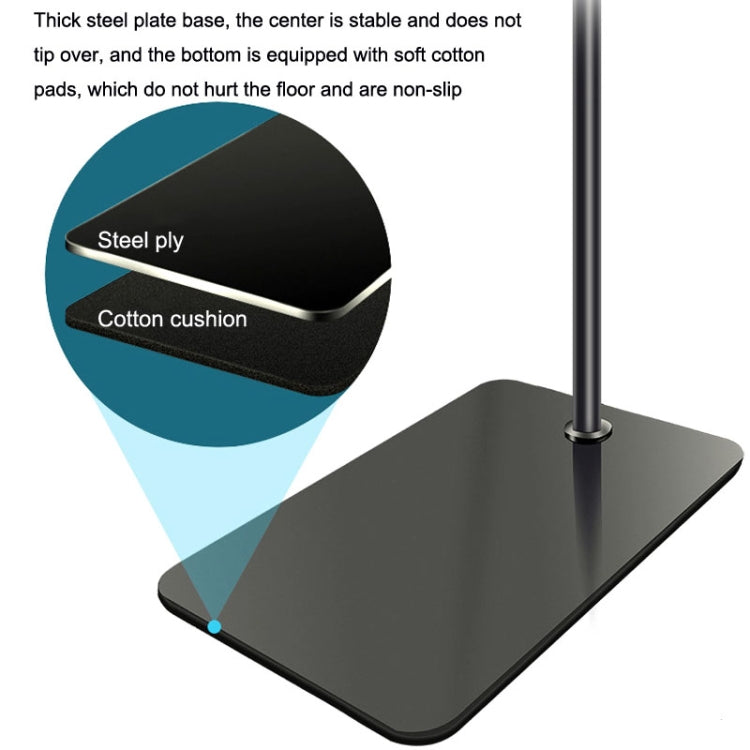 175cm Mobile Phone Tablet Live Broadcast Bedside Lifting Bracket Cantilever Floor Model (White) - Lazy Bracket by buy2fix | Online Shopping UK | buy2fix