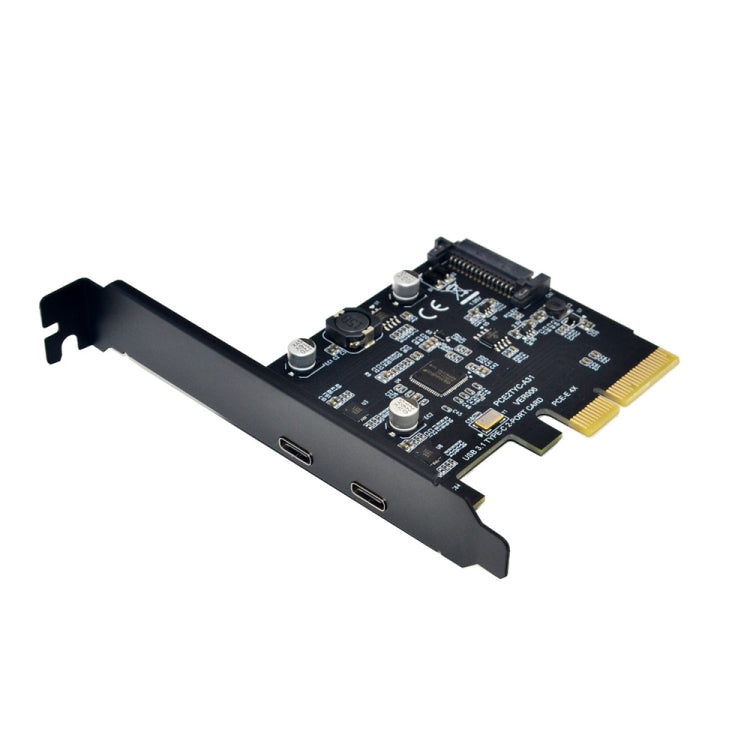 PCI-E 4X To USB3.1 Dual USB-C/Type-C Port 10Gbps Expansion Card  With ASMedia ASM3142 Chip - Add-on Cards by buy2fix | Online Shopping UK | buy2fix