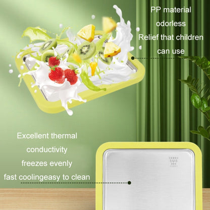 Mini Household Fried Yogurt Machine Children Homemade DIY Fried Ice Tray, Color: Stainless Steel Green 26x21cm - Yogurt Machine by buy2fix | Online Shopping UK | buy2fix