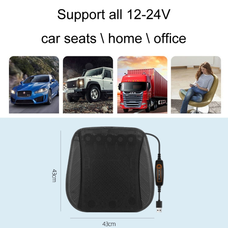 Multifunctional USB Fan Ventilation Heat Dissipation Car Seat Cushion(Red) - Seat Accessories by buy2fix | Online Shopping UK | buy2fix