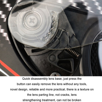 KUQIBAO Motorcycle Bluetooth Headset Double Lens Helmet With Braid, Size: XL(Fruits Black Phantom Fiber) - Helmets by KUQIBAO | Online Shopping UK | buy2fix
