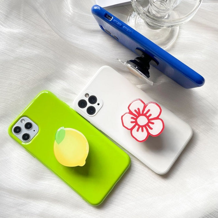 5pcs Sunflower Drip Glue Airbag Mobile Phone Holder(Blue Flower) - Ring Holder by buy2fix | Online Shopping UK | buy2fix