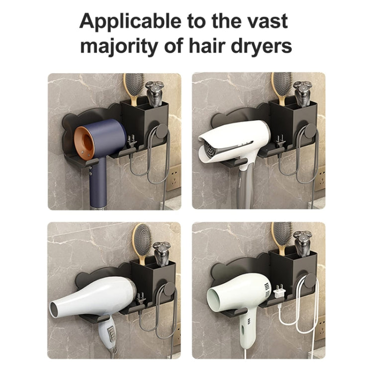 For Dyson Hair Dryer Wall-Mounted Holder Bathroom Shelf Storage Rack, Style: 3pcs Simple  Gray - Hair Dryers & Accessories by buy2fix | Online Shopping UK | buy2fix