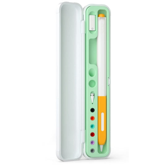 For Apple Pencil 1/2 Capacitance Pen Adapter Accessory Storage Box(Green) - Pencil Accessories by buy2fix | Online Shopping UK | buy2fix