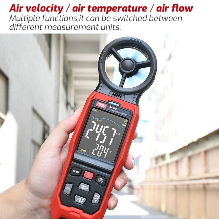 TASI TA642B Portable Digital Wind Speed Meter Air Volume Tester - Tachometers & Anemometer by TASI | Online Shopping UK | buy2fix