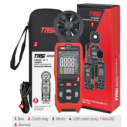 TASI TA642B Portable Digital Wind Speed Meter Air Volume Tester - Tachometers & Anemometer by TASI | Online Shopping UK | buy2fix