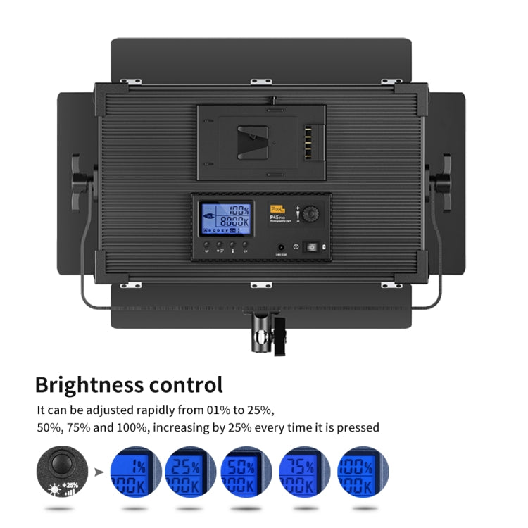 Pixel P45pro High Bright Dual Color Temperature Fill Light 120W Normal Bright Studio Camera Soft Light(A Set With US Plug Adaptor) -  by Pixel | Online Shopping UK | buy2fix
