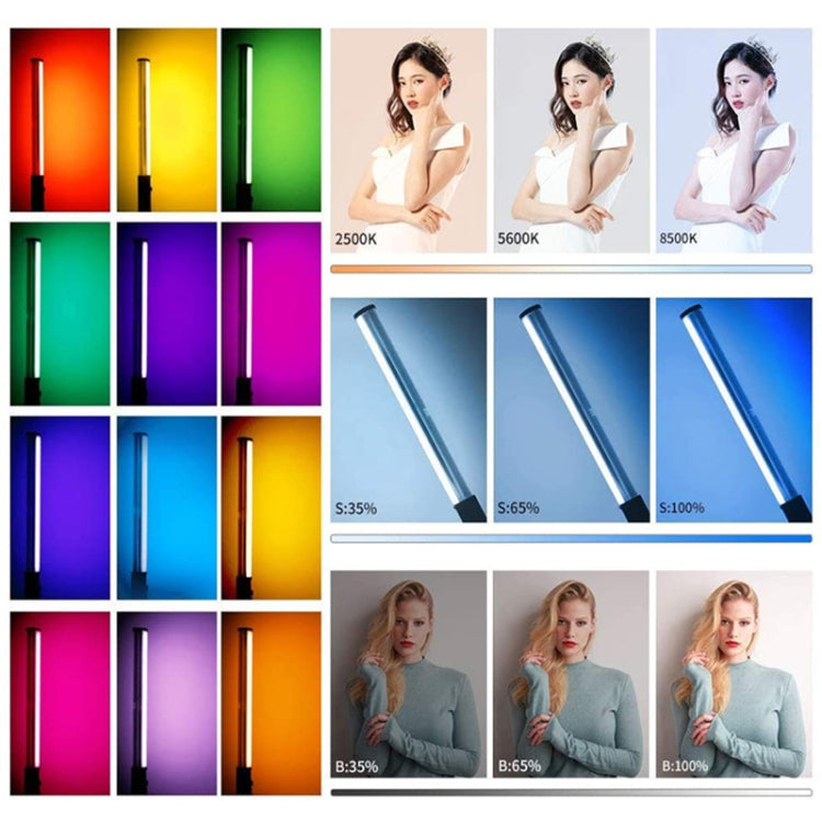 Pixel S24 RGB Fill Light Rod Handheld Portable Color Icelet Outdoor Videos Live Broadcast Studio Camera Stick Lamp(Standard Set+AU Plug Adapter) -  by Pixel | Online Shopping UK | buy2fix