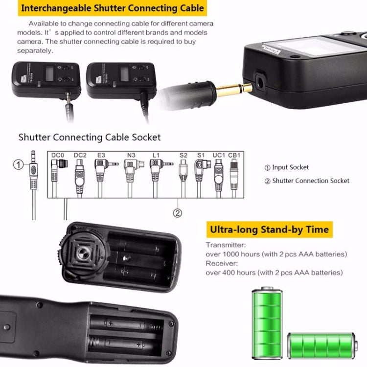 For Instax E3 Pixel TW283 Shutter Wireless Delay Remote Control SLR Shutter Flasher - Wireless Remote Control by Pixel | Online Shopping UK | buy2fix