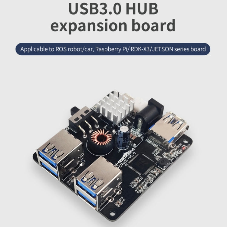 Yahboom USB3.0 HUB Expansion Board ROS Robot Expansion Dock(6000301226) - Robotics Accessories by Yahboom | Online Shopping UK | buy2fix