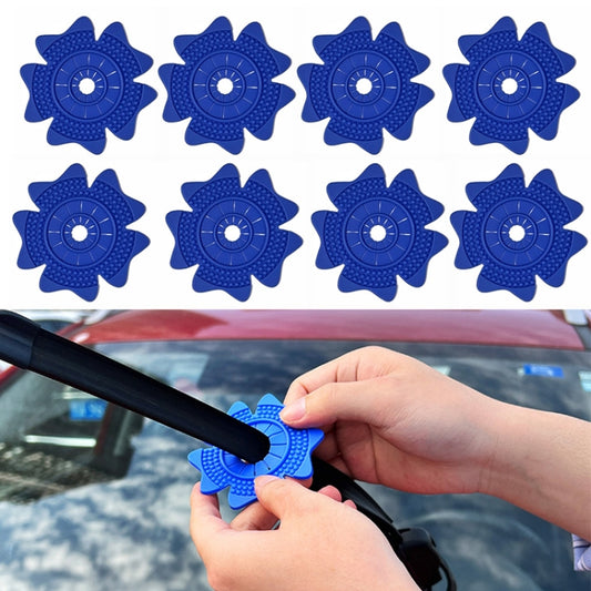 4sets Car Universal Wiper Hole Protective Cover PVC Dustproof Snowproof Wiper Pad(Blue Small Hole) - Others by buy2fix | Online Shopping UK | buy2fix