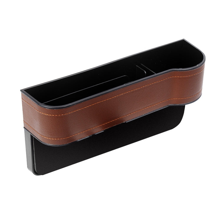 Car Seat Gap Interior PU Leather Storage Box Water Cup Holder(Co-pilot Brown) - Stowing Tidying by buy2fix | Online Shopping UK | buy2fix