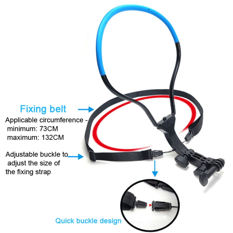 TUYU Camera Neck Holder Mobile Phone Chest Strap Mount  For Video Shooting//POV, Spec:  Vertical +Phone Clip (Blue) - Stand by buy2fix | Online Shopping UK | buy2fix