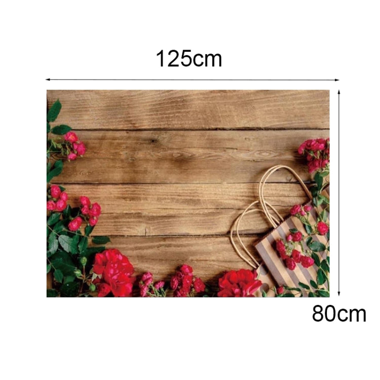 1.25x0.8m Wood Grain Flower Branch Props 3D Simulation Photography Background Cloth, Style: C-3364 - Wood Floor by buy2fix | Online Shopping UK | buy2fix