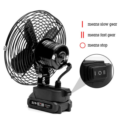HILDA Portable Powerful Fan Outdoor Hair Dryer, With US Plug Adaptor, Style: 8 inch With 1 Battery(3000mAh) - Electric Fans by HILDA | Online Shopping UK | buy2fix