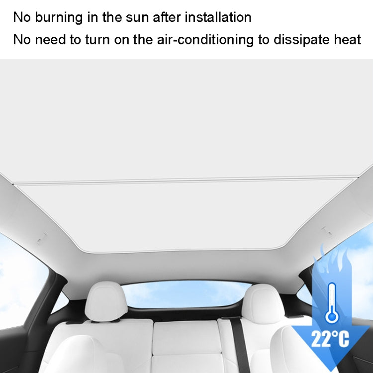 2pcs /Set For Tesla Model 3 Ice Crystal Sunshade Car Roof Front And Rear Sunroof Shade(Black) - Window Foils & Solar Protection by buy2fix | Online Shopping UK | buy2fix