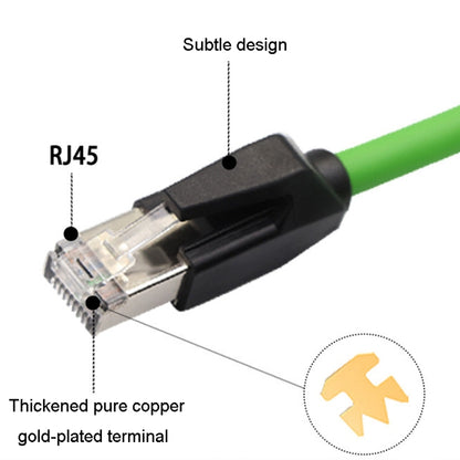 2m CAT6 Double Shielded Gigabit Industrial Cable Vibration-Resistant And Highly Flexible Drag Chain Cable - Lan Cable and Tools by buy2fix | Online Shopping UK | buy2fix
