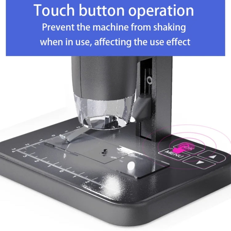 HD Electronic Digital Microscope 5 Inch Screen Touch Key 8000X Biological Cell Electronic Magnifying Glass - Digital Microscope by buy2fix | Online Shopping UK | buy2fix