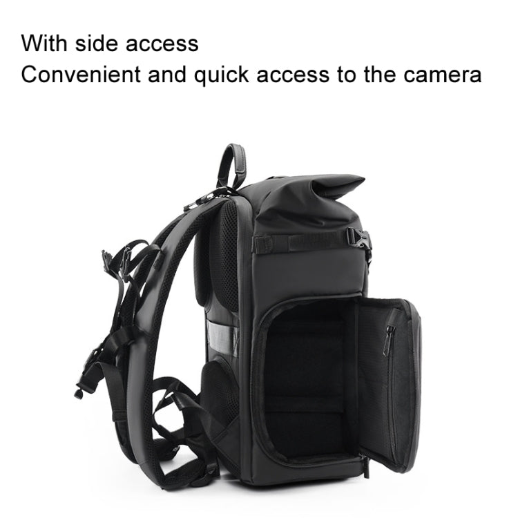 Cwatcun D113 Shoulder Leisure Camera Bag Waterproof High Capacity Outdoor Travel Photography Bag, Color: Small Black - Backpack by Cwatcun | Online Shopping UK | buy2fix