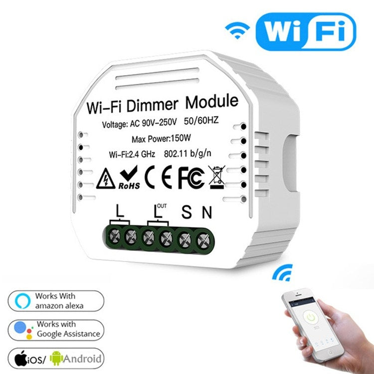 Concealed Wifi Smart Switch Dimmer Switch And Traditional Switch Dual Control Smart Switch - Consumer Electronics by buy2fix | Online Shopping UK | buy2fix