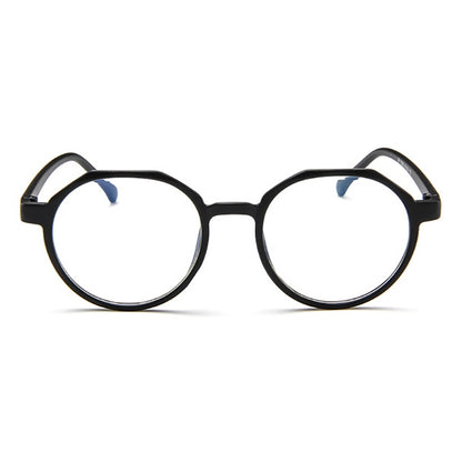 Fashion Eyeglasses Retro TR Frame Plain Glass Spectacles(Matte Black) - Plain Glass Spectacles by buy2fix | Online Shopping UK | buy2fix