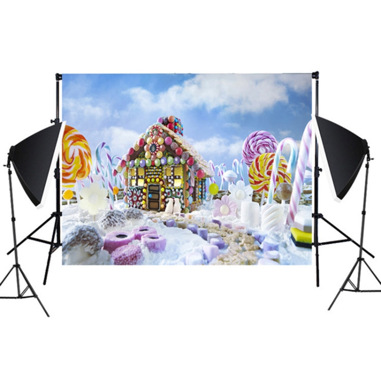 2.1m x 1.5m Candy House Lollipop 3D Children's Birthday Party Photography Background Cloth - Camera Accessories by buy2fix | Online Shopping UK | buy2fix