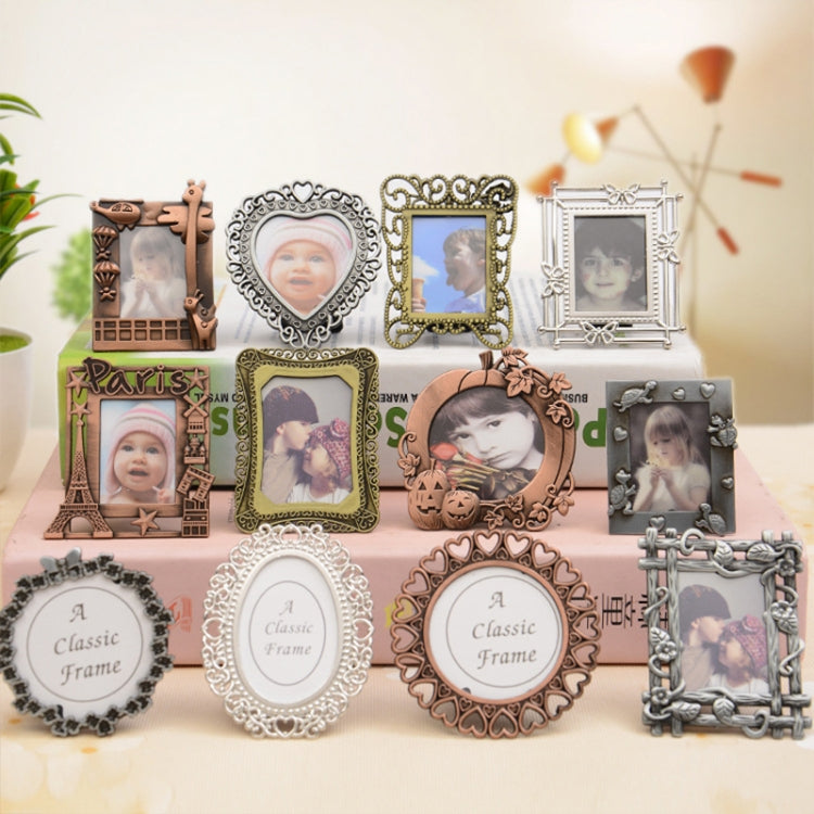 2 PCS Creative Metal Vintage Photo Frame(Lace Heart) - Home & Garden by buy2fix | Online Shopping UK | buy2fix