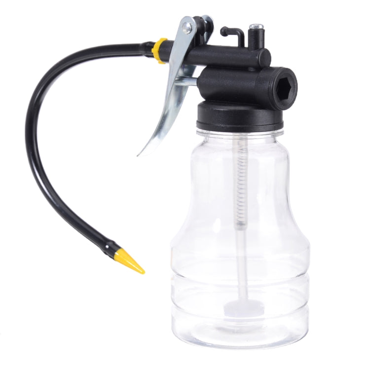 250cc Transparent High Pressure Pump Oiler Lubrication Oil Can Plastic Machine Oiler Grease 245mm Length flex Gun(Long mouth hose) - In Car by buy2fix | Online Shopping UK | buy2fix