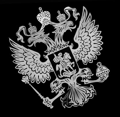 10 PCS PITREW Coat of Arms of Russia Emblem Nickel Metal Car Stickers Decals, Random Color - Decorative Sticker by buy2fix | Online Shopping UK | buy2fix