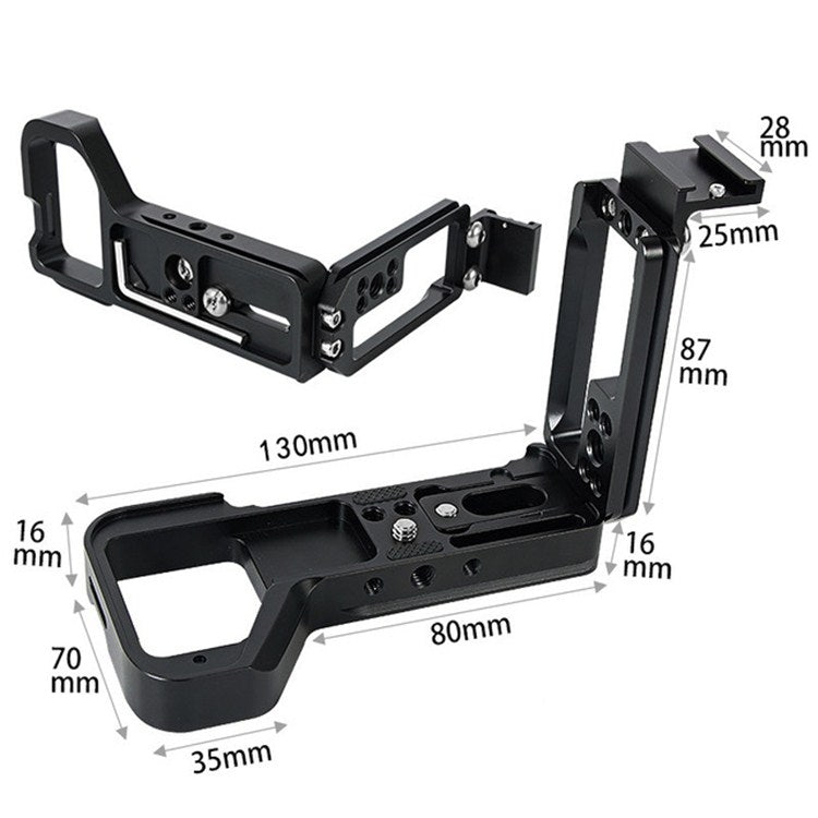 BEXIN Push-Pull Type Vertical Shoot Quick Release L Plate Bracket Base Holder with Hot Shoe for Sony ILCE-7RM4 / A7R4 / A7R IV - L-Bracket by BEXIN | Online Shopping UK | buy2fix