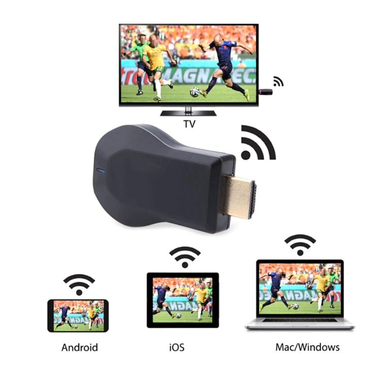 AnyCast M9 Plus Wireless WiFi Display Dongle Receiver Airplay Miracast DLNA 1080P HDMI TV Stick for iPhone, Samsung, and other Android Smartphones - Consumer Electronics by buy2fix | Online Shopping UK | buy2fix