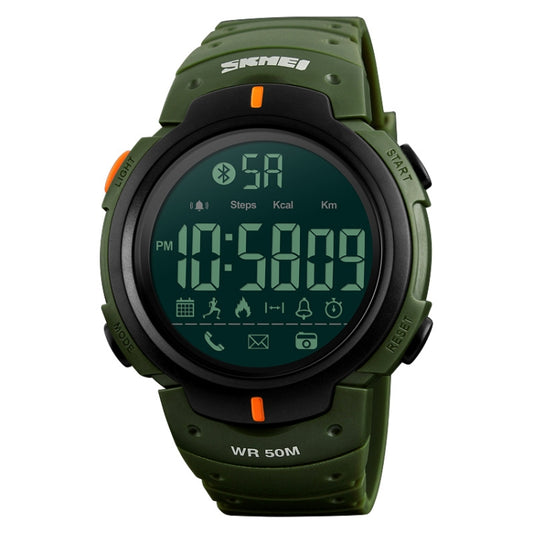 SKMEI 1301 Multifunction 50m Waterproof Sports Bluetooth Smart Watch, Compatible with Android & iOS System(Army Green) - Sport Watches by SKMEI | Online Shopping UK | buy2fix