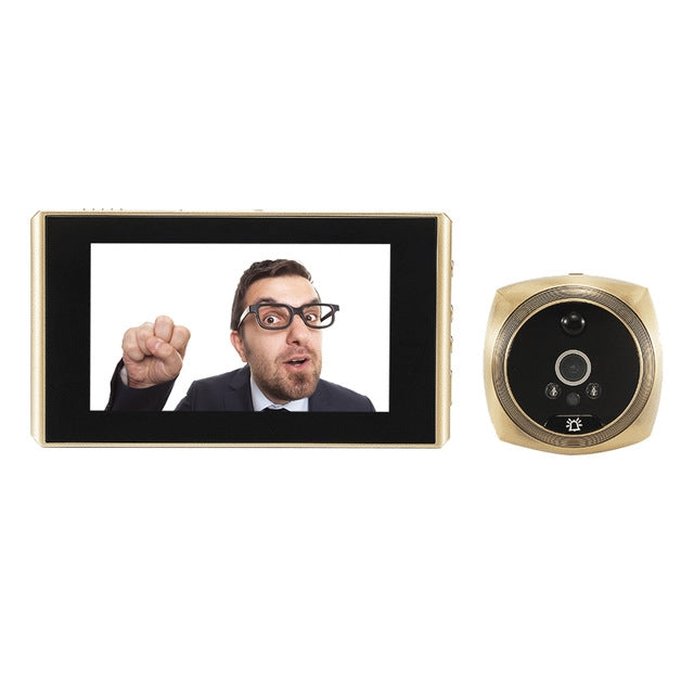 N6 2.0 Million Pixels 4.3 inch Screen Video Doorbell(Gold) - Security by buy2fix | Online Shopping UK | buy2fix