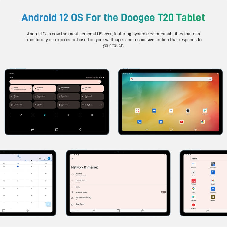 [HK Warehouse] DOOGEE T20 Tablet PC, 10.4 inch, 8GB+256GB, Android 12 Spreadtrum T616 Octa Core 2.0GHz, Support Dual SIM & WiFi & BT, Network: 4G, Global Version with Google Play (Grey) - Other by DOOGEE | Online Shopping UK | buy2fix