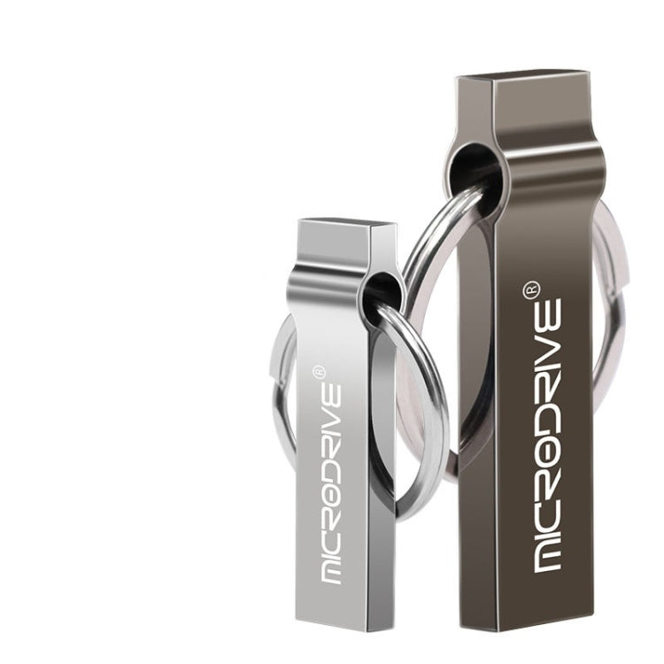 MicroDrive 8GB USB 2.0 Metal Keychain U Disk (Grey) - Computer & Networking by MicroDrive | Online Shopping UK | buy2fix