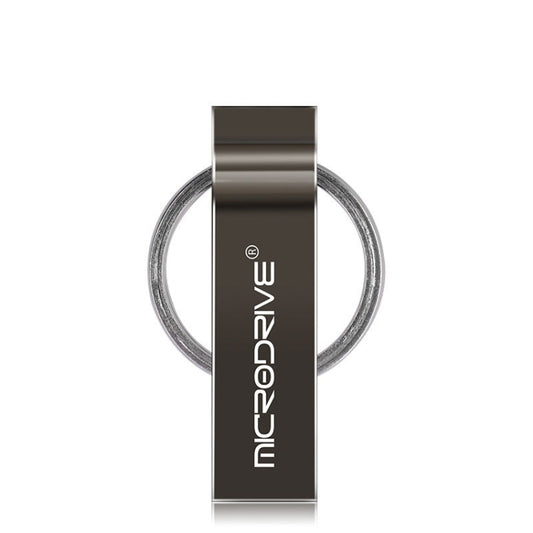 MicroDrive 64GB USB 2.0 Metal Keychain U Disk (Black) - USB Flash Drives by MicroDrive | Online Shopping UK | buy2fix